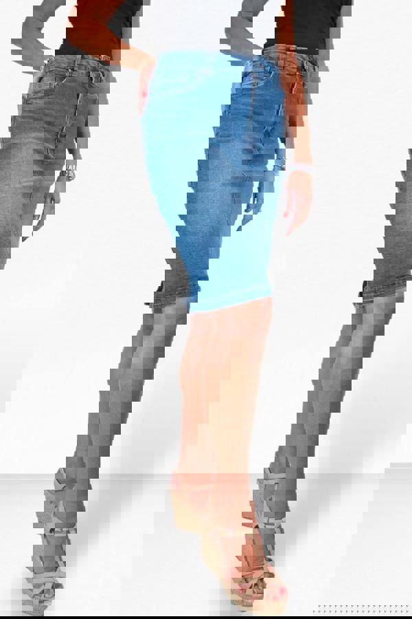 Paulo Due Women's Knee Length Denim Skirt