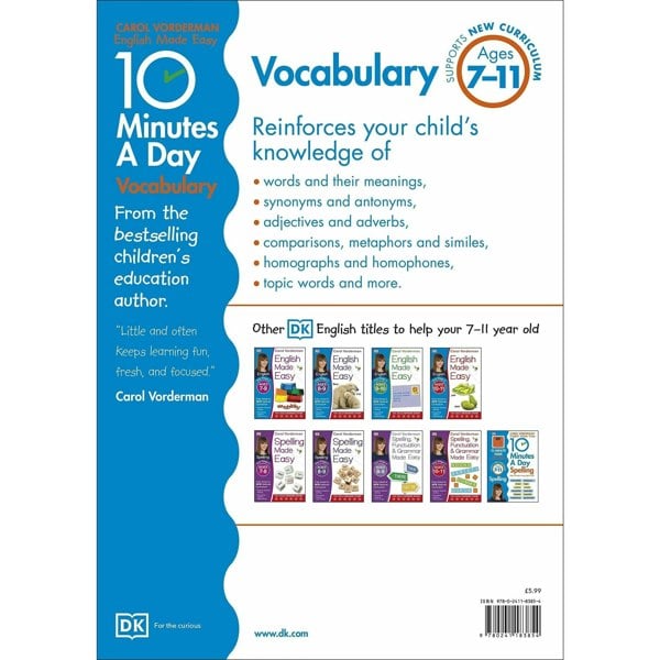 10 Minutes A Day Vocabulary, Ages 7-11 (Key Stage 2)