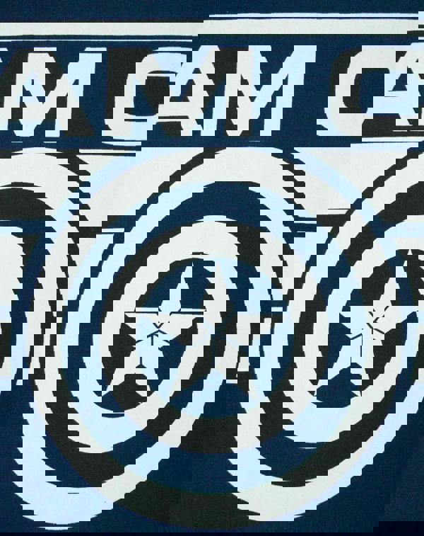 Marvel Womens Blue Captain America - Team Cap Slogan Short Sleeved T-Shirt