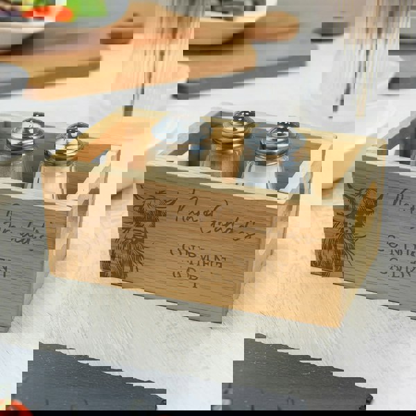 Personalised Memento Company Personalised Highland Mini Wooden Storage Crate