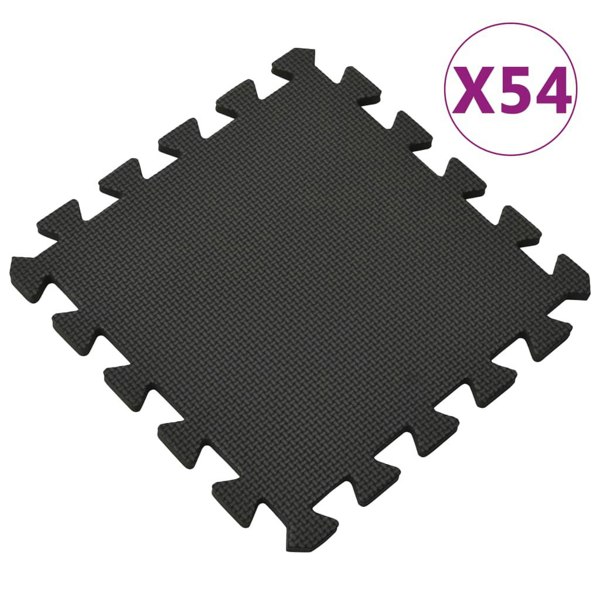 Berkfield Floor Mats 54 pcs 4.86‹_Á EVA Foam Black