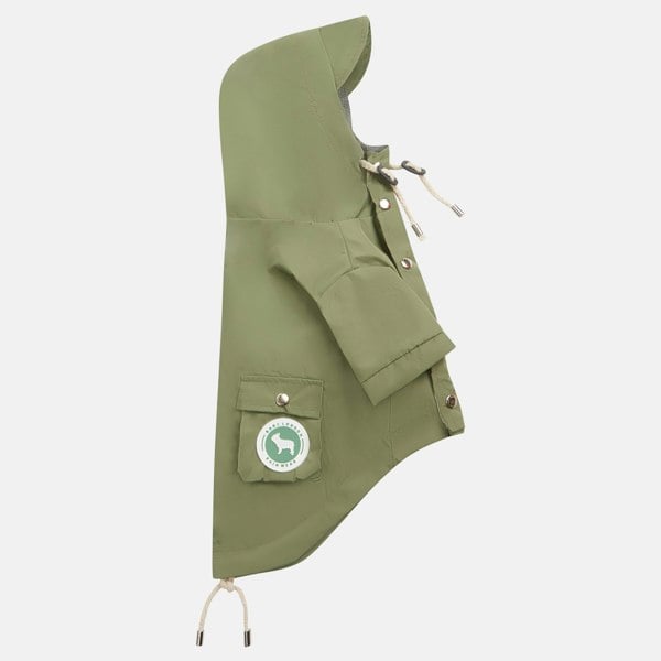 Khaki Green Dog Raincoat by Barc London