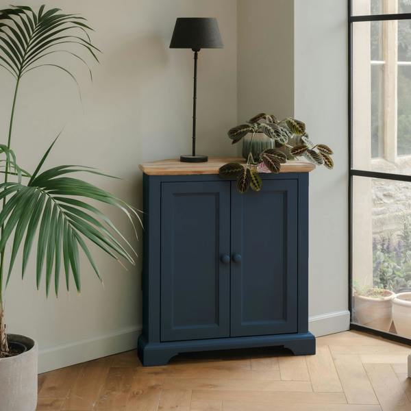 Statement Furniture Florence Corner Sideboard with Cupboard and Shelf. Assembled Storage