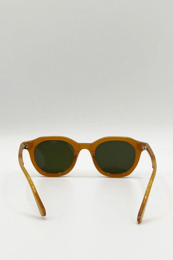 SVNX Bold Preppy Sunglasses In Brown