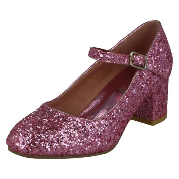 Spot On Girls Spot On Heeled Sparkly Dolly Shoes H3057