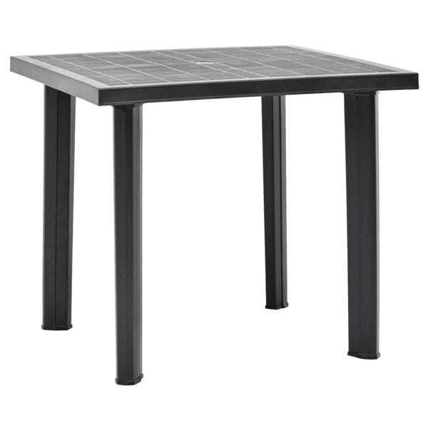 Berkfield Garden Table Anthracite 80x75x72 cm Plastic