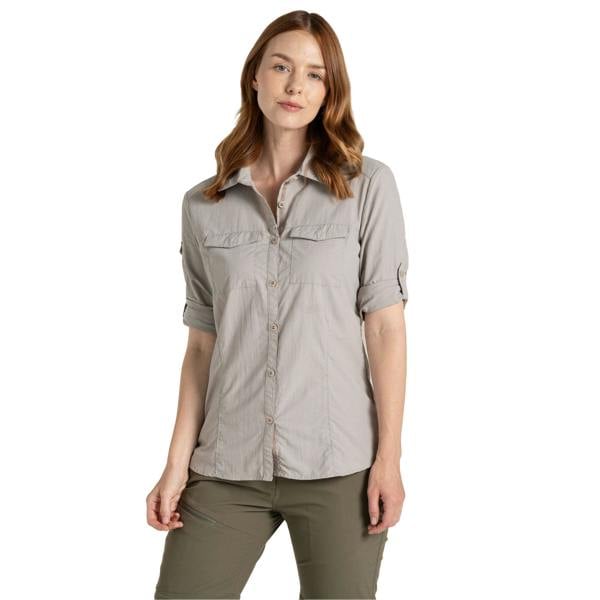 Craghoppers Womens/Ladies Adventure III Nosilife Long-Sleeved Shirt - Soft Mushroom - 