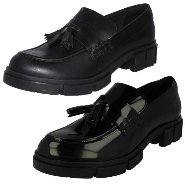 Clarks Ladies Clarks Loafer Style Flat Slip On Shoe Teala Loafer
