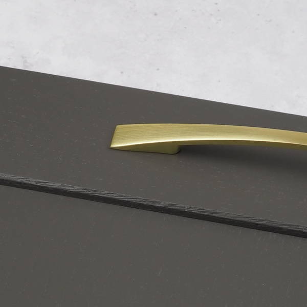 Handle & Home Brushed Brass Bow Handles