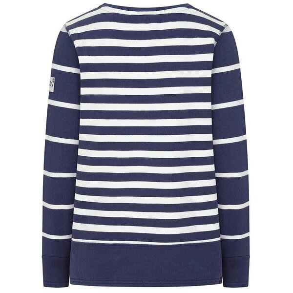 Lazy Jacks LJ131S - Ladies Striped Crew Neck Sweatshirt - Twilight