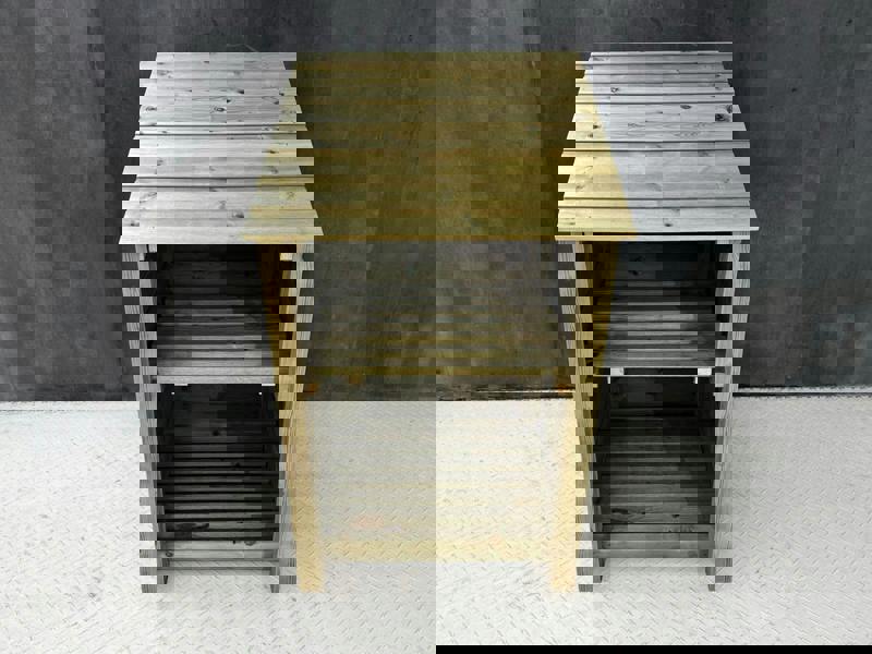 Arbor Garden Solutions Wooden Premium Tongue/Groove Log Store with Shelf (W-79cm, H-126cm or H-180cm, D-88cm)