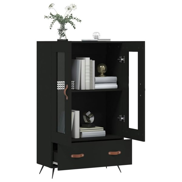 Berkfield Highboard Black 69.5x31x115 cm Engineered Wood