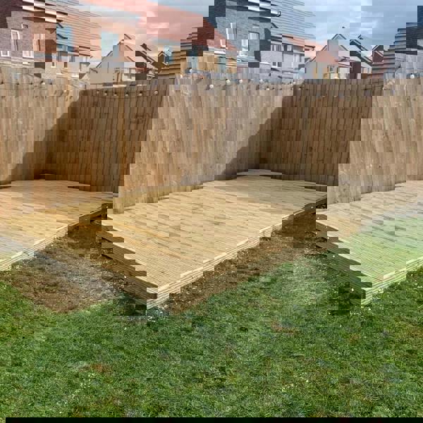 LayzeeDeck, Chunky Timber Decking Kit, various sizes, quality Redwood timber, complete Kit