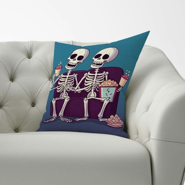 Warren Reed Skeletons At The Cinema Cushions