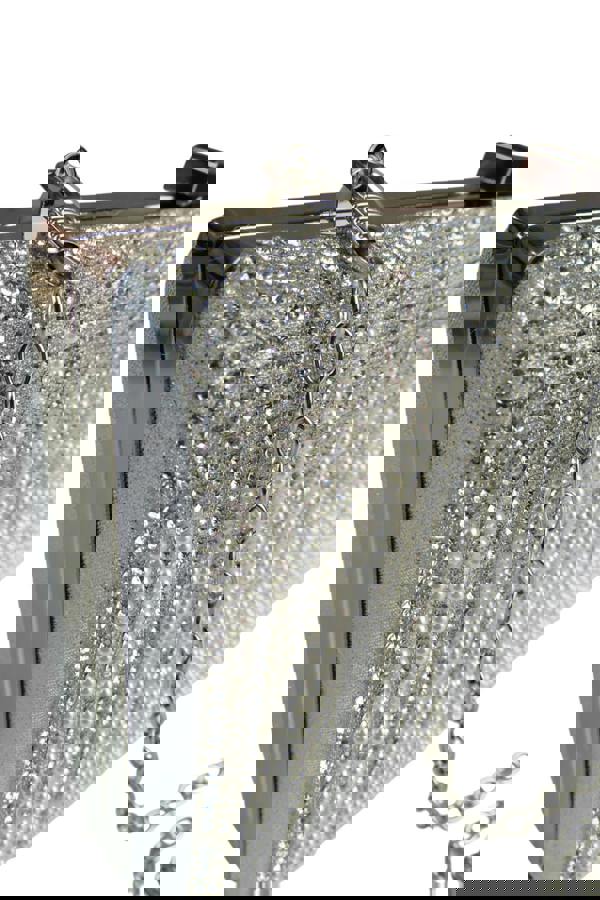 Paulo Due Dropping Diamantes Shiny Clutch Bag