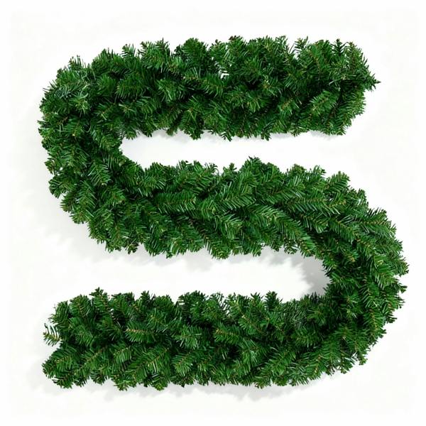 2.7m Alaskan Green Christmas Garland for Festive Mantels, Bannisters and Displays image 1