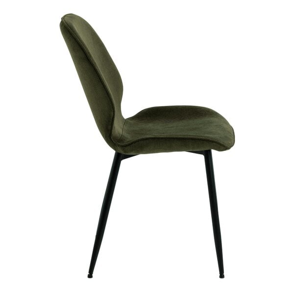 Wyld Haus Debrecen Solid Oak and Olive Green Round Dining Table + 4 Dining Chairs