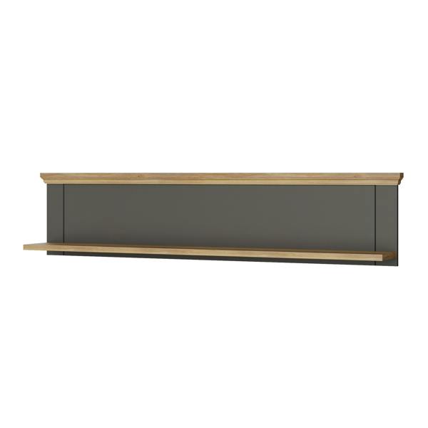 Furniture To Go Pontypool Wall Shelf in Grey and Mauvella Oak