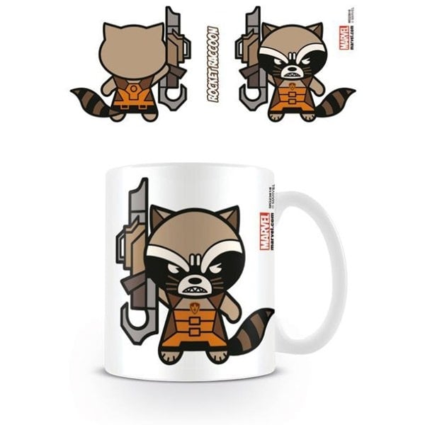 Marvel Kawaii Rocket Raccoon Mug - White/Brown