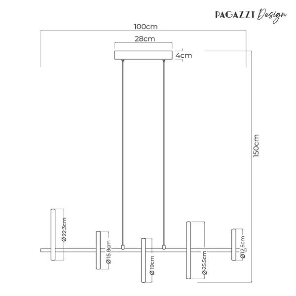 Pagazzi Lighting Juliana 5-Light Ring LED Pendant