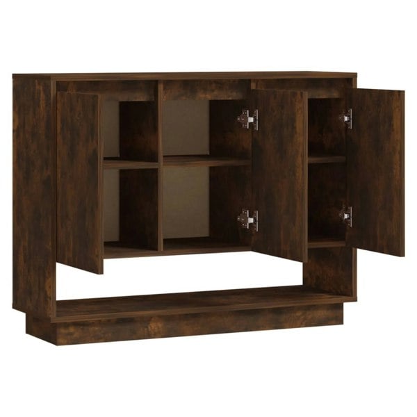 Berkfield Sideboard Smoked Oak 97x31x75 cm Engineered Wood