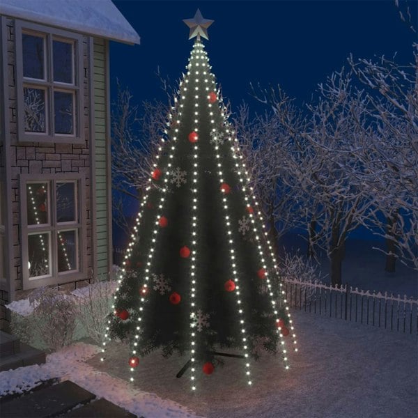 Berkfield Tree Lights with 500 LEDs Cold White 500 cm Indoor Outdoor