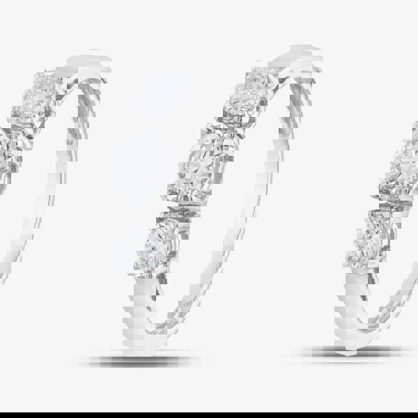 T. H. Baker 9ct White Gold Certified Lab Grown 1.00ct Brilliant Cut Diamond Three Stone Ring LGR5026-100 (WG)