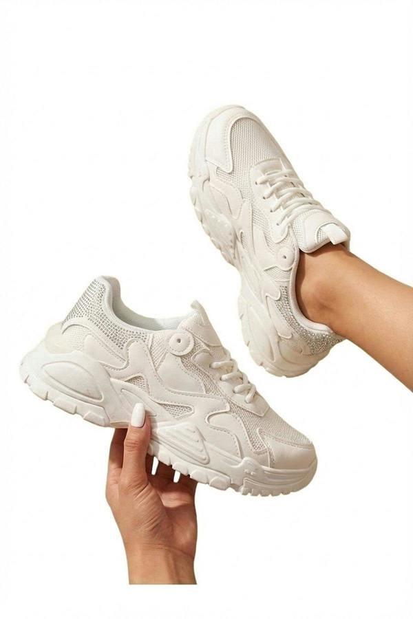 Ivy Studded Chunky Trainers - Black_wb
