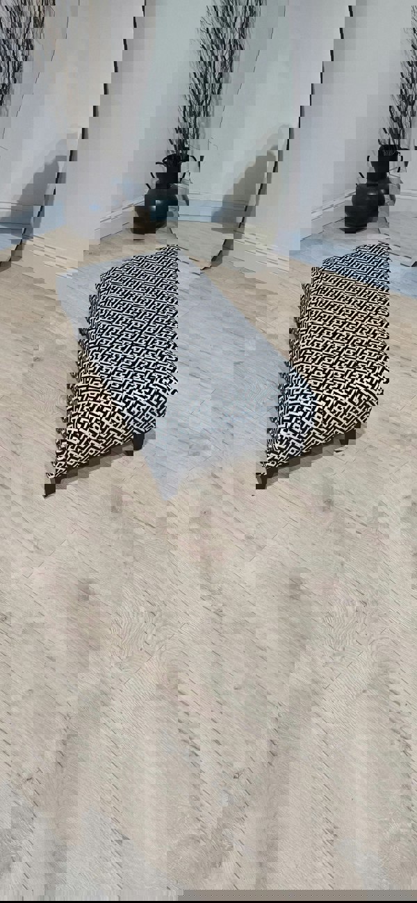 ISTOOLS Premium Eden Embossed Pattern Footstool Ottoman – Window Bay Seat & Multi-Use Coffee Table Bench (Non-Storage)