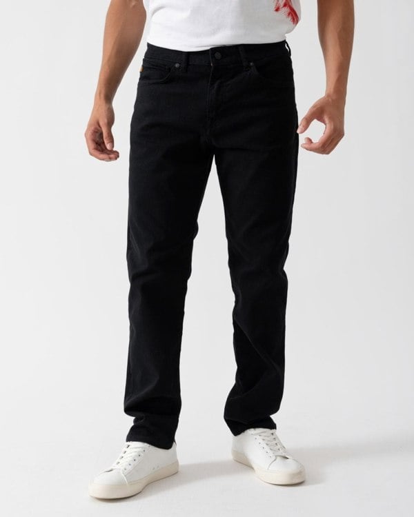 BOSS Orange BOSS Orange Re.Maine Mens Regular Fit Jeans in Stay-Black Comfort Stretch Denim NOS