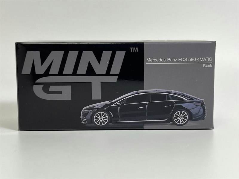 Mini GT Mercedes Benz EQS 580 4MATIC Black LHD 1:64 Scale Mini GT MGT00694L