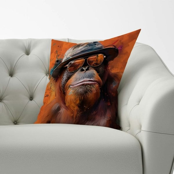 Warren Reed Orangutan In Glasses Cushions