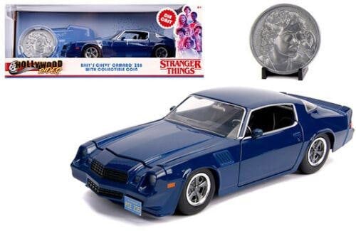 stranger things billys chevrolet camaro z28 with coin 1:24 scale jada 31110