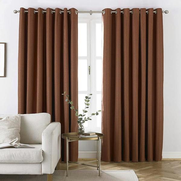 Furn Moon Eyelet Curtains - Orange