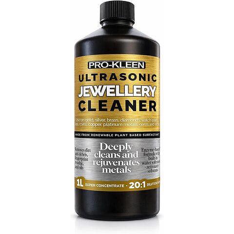 ProKleen Pro-Kleen Ultrasonic Jewellery Cleaner Solution 1 Litre Concentrated Fluid For Ultrasonic Machines - Removes Oils, Scale, Dirt