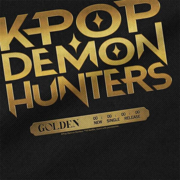 K-Pop Demon Hunters Golden Tour Countdown Reusable Tote Bag - Black