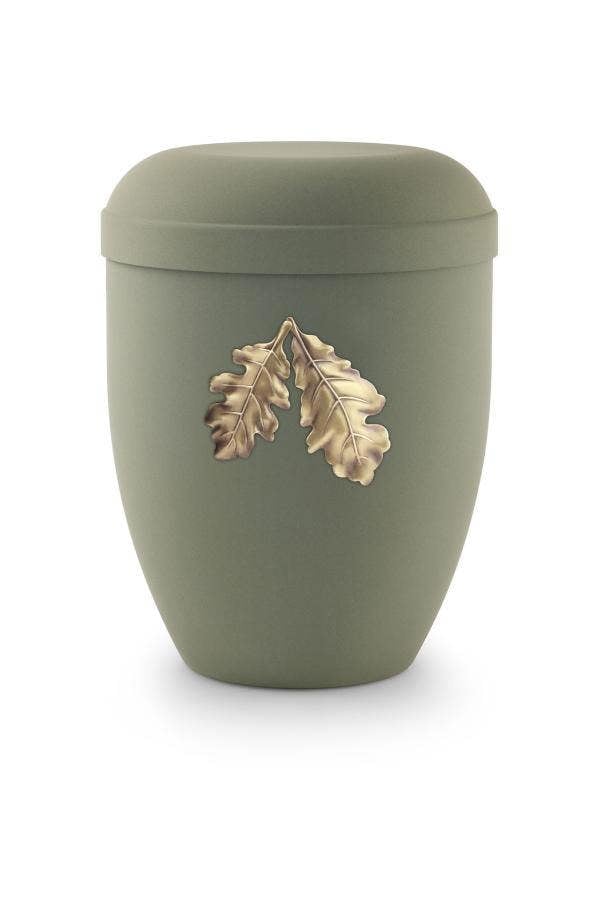 Memorials Direct Arboform Gold Leaves Urn (Olive Green) - XL Adult