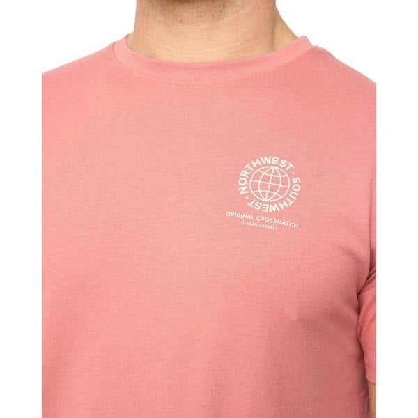 Crosshatch Mens Chittingtons T-Shirt - Pink - 