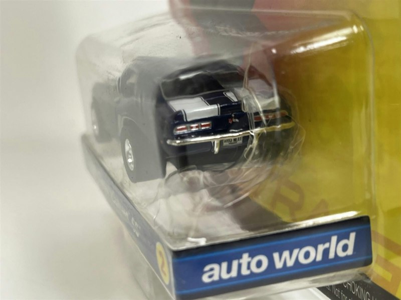 Auto World Slot Cars 1969 Chevy Camaro SS Blue HO Scale Slot Car X Traction Auto World SC373-2