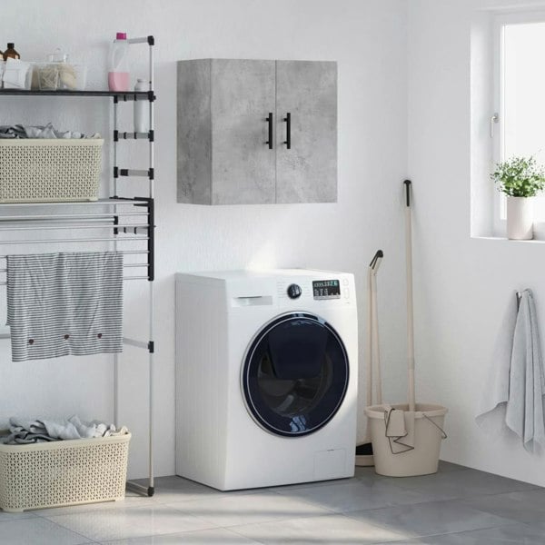 Berkfield Wall Cabinet Concrete Grey 60x31x60 cm Engineered Wood