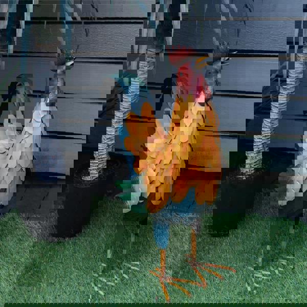 St Helens Metal Cockerel Garden Ornament 46cm Height