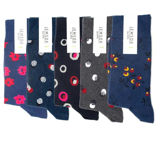 Jemsox The City Comfort: Luxury Organic Cotton Men’s Socks (5 Pack) | One Size UK 7-11