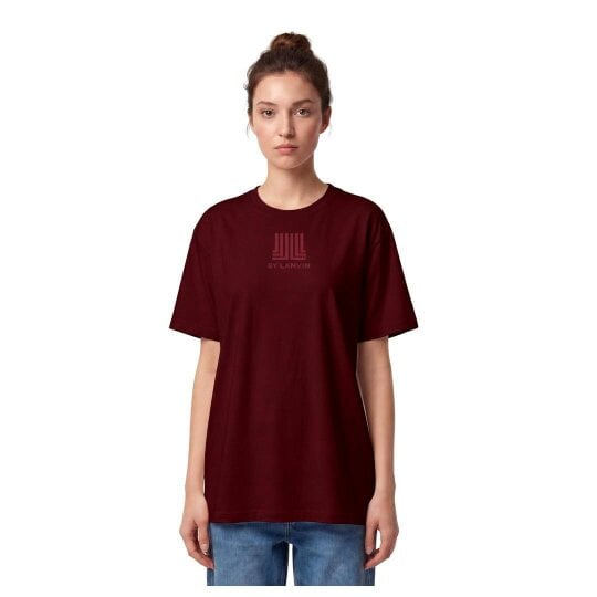 By Lanvin Printed Central Logo Burgundy T-Shirt