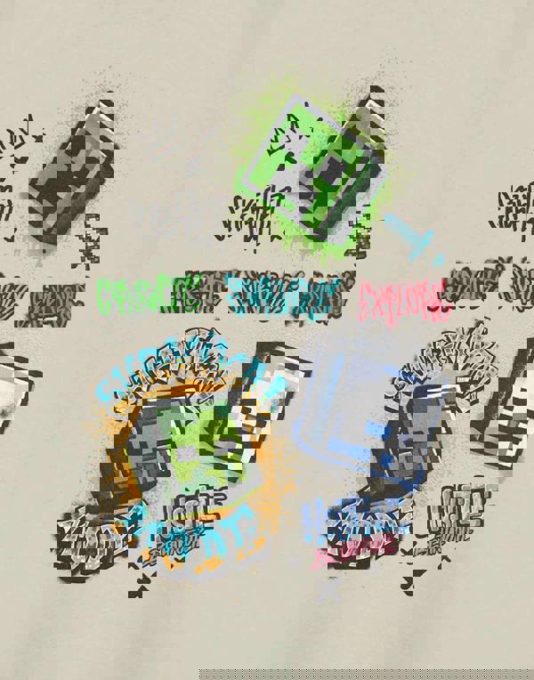 Minecraft Boys Beige Survival Short Sleeved T-Shirt