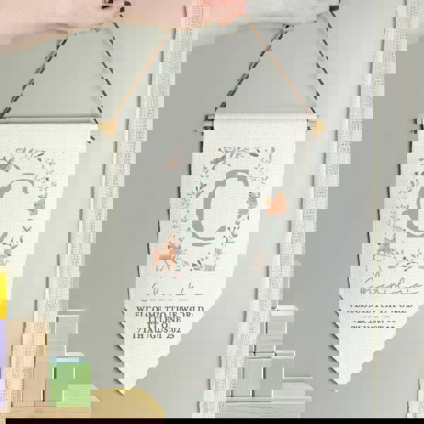 Personalised Memento Company Personalised New Baby Wall Art Banner