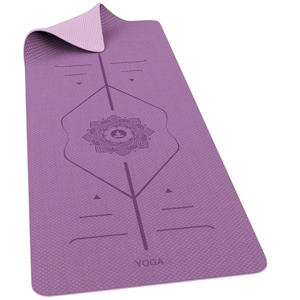 ROMIX Pro Yoga Mat with Alignment Lines, 6mm Non Slip Lightweight Exercise Mat with Carry Bag and Strap