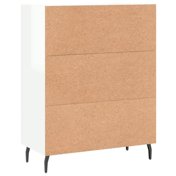 Berkfield Sideboard High Gloss White 69.5x34x90 cm Engineered Wood
