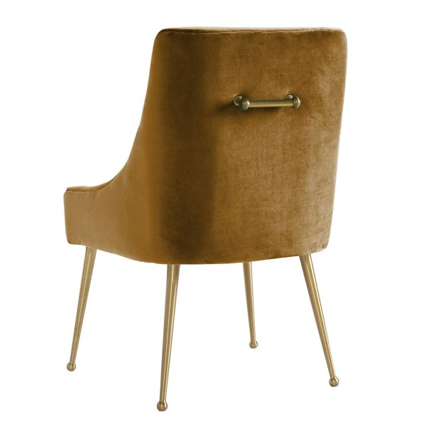 Furniture Edit Beatrix Cognac Velvet Side Dining Chair