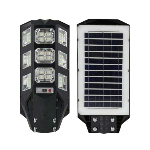 ENER-J 100W Solar Streetlights 6500K with 6V 12W Solar Panel & 12000 mAh Battery & Remote