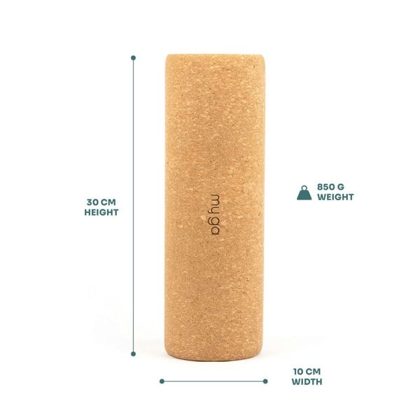 Myga Natural Cork Fascia Massage Roller Available in 10 x 30cm and 15 x 45cm
